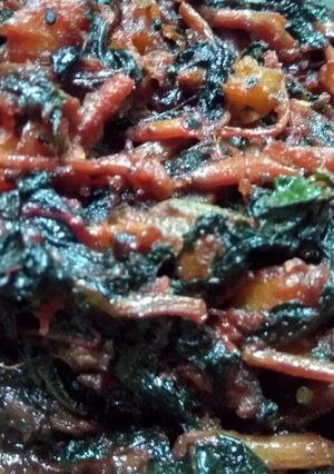 A picture of Laal shak(red amarnath).