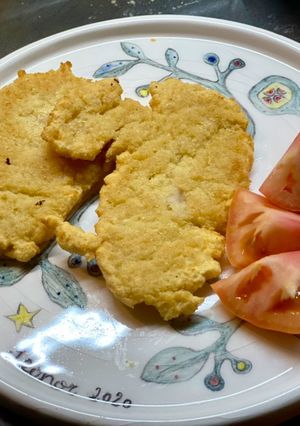 Una foto de Tortillitas de merluza con harina de garbanzo (sin huevo!)