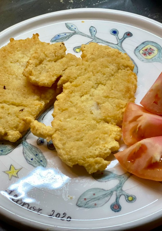 Una foto de Tortillitas de merluza con harina de garbanzo (sin huevo!)