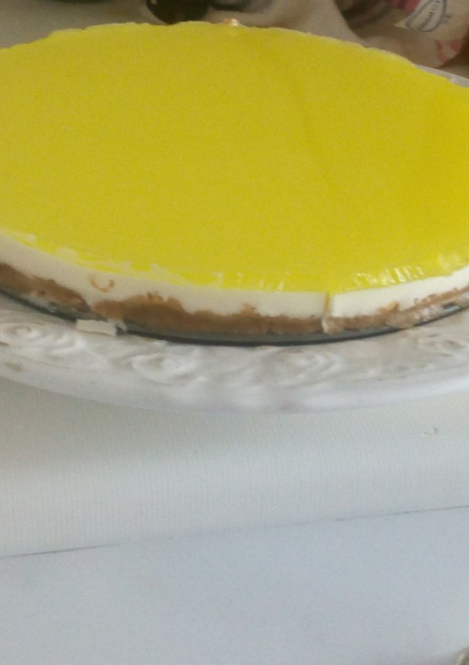 Una foto de Tarta de queso con limón