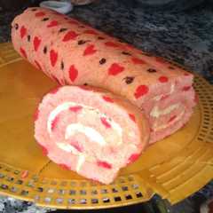 Una foto de Roll cake colorido