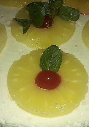 Una foto de Cheesecake de Piña SIN HORNO a lo Carmelita