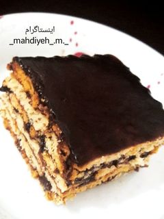 عکسی از دستور کیک یخچالی