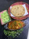 Mix sabzi with roti