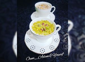 صورة لوصفة سحلب بالمكسرات ونكهة ماء الورد 💚