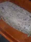 Pastel de lombarda y gambas