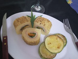 Rollitos de papas rellenas con jamón queso zanahoria y acelga