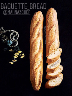 عکسی از دستور نان باگت -baguette bread