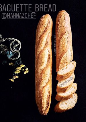 عکسی از دستور نان باگت -‏baguette bread