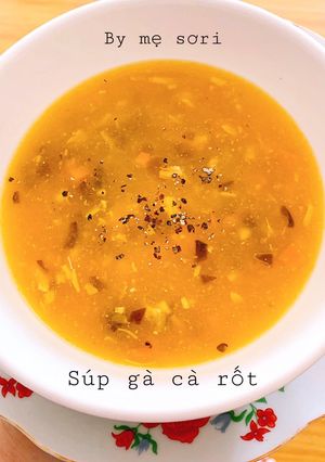Hình của món Súp gà cà rốt.
