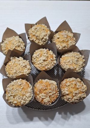 Una foto de Muffins de manzana con crumble de canela