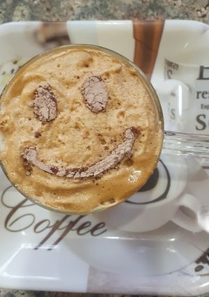 A picture of Dalgona coffee.