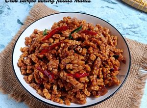 Foto resep Orek tempe kering pedas manis