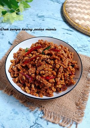 Foto resep Orek tempe kering pedas manis