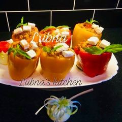 A picture of Mediterranean Stuffed Peppers:.