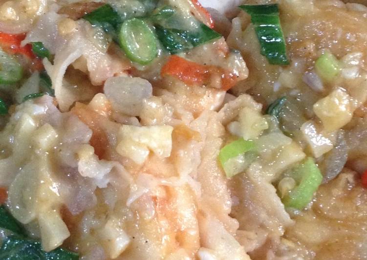 Tofu saus telur asin pedas