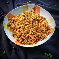 A picture of Matar Ke chilke aur soya keema ki Sabzi.