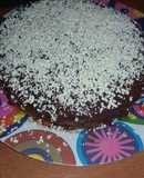 Torta de chocolate bañada en ganache