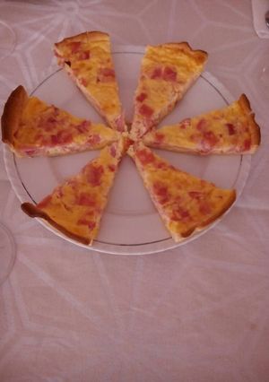 Una foto de Quiche que jamón y queso