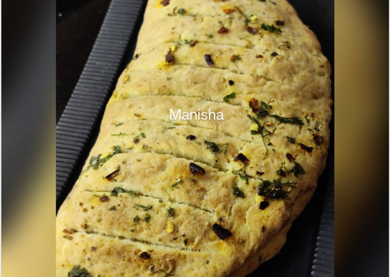 Stuffed Cheese Garlic Bread (No yeast,No fire)