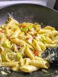 Fideos salteados con zukini