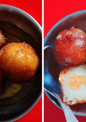 सूजी स्टफड गुलाब जामुन (Suji stuffed gulab jamun recipe in hindi) रेसिपी मुख्य फोटो