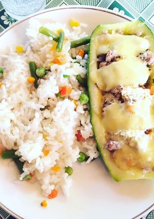 Una foto de Zapallo Italiano con Arroz Primavera