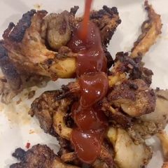 A picture of Fried BBQ Oyster Mushrooms.