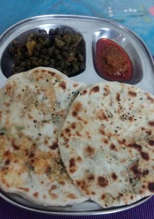 A picture of Paneer kulcha.