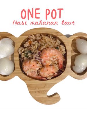 Gambar One pot nasi masakan laut