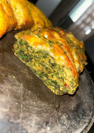 Una foto de Budín de espinaca y queso