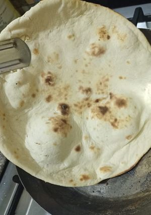 A picture of Tanduri roti (homemade).