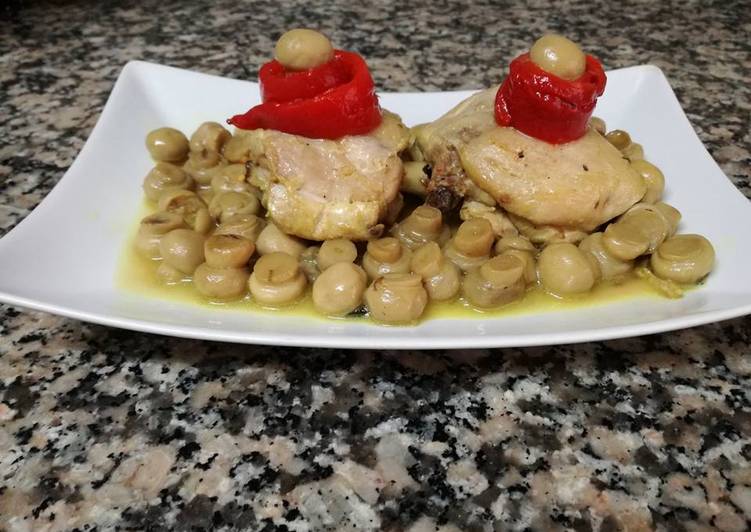 Pollo trufado al vermut