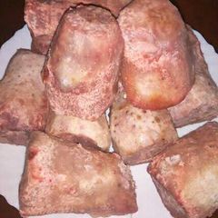 A picture of Boiled Nduma/ Arrow roots.