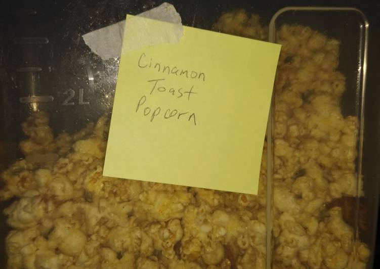 Steps to Make Speedy Cinnamon Toast Popcorn