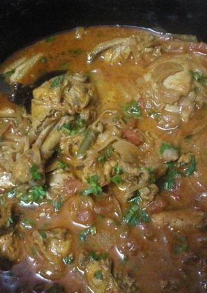 A picture of Spicy chicken curry.