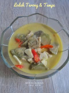 Foto resep Lodeh Terong & Tempe Bumbu Iris