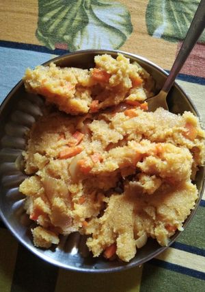 A picture of Suji ka namkeen halwa.