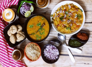 A picture of Dal bati churma In oven.