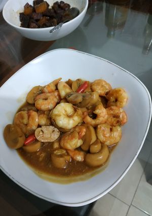 Foto resep Udang Jamur Saus Tiram