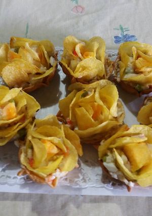 Una foto de Rosas de ensaladilla