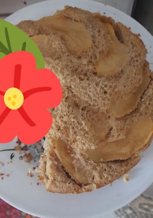 عکسی از دستور کیک سه آرد با سیب و کشمش