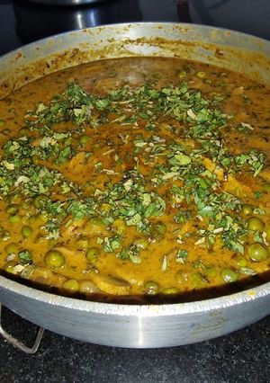 Indiai, gombás-zöldborsó curry (Matar Mushroom) recept fotója