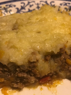 Una foto de Pastel de papa y calabaza