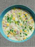 Sopa de carne picada con puerro y Choclo