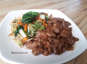 Foto resep Beef teppanyaki 🥩🍱🥗