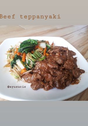 Foto resep Beef teppanyaki 🥩🍱🥗
