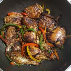 Red Wine Chicken Stir Fry A picture of Red Wine Chicken Stir Fry.