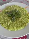 Risotto con crema di fave e pecorino