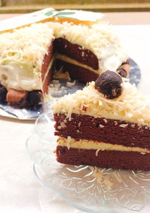 Foto resep Brownies Kukus Coklat Green Tea Keju
